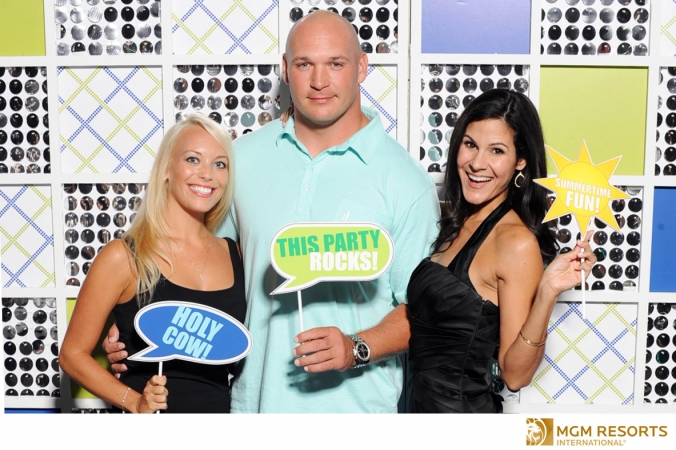 Chicago Bears linebacker Brian Urlacher at private MGM Resorts step and repeat photo activity