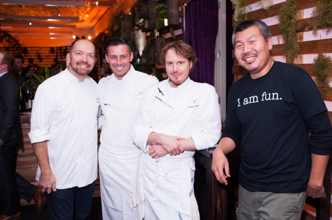 chicago celebrity chefs Giuseppe Tentori, curtis Duffy, Grant Achatz, Bill kim at kirkland ellis private corporate event, photography by fab photo chicago
