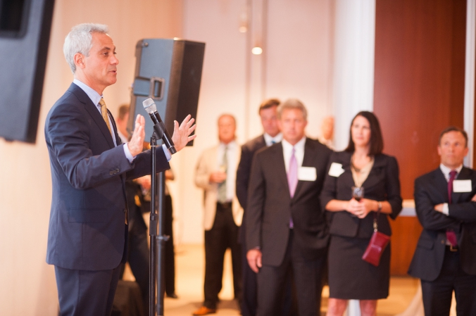 Event photography, private event with mayor rahm emmanuel, chicago, art instititue, grant thornton