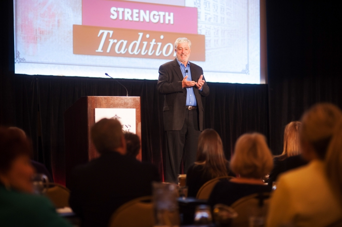 keynote speaker aig ceo ben moshe aig addresses audience, annual womens financial conference, chicago