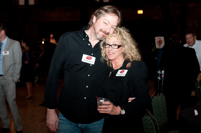 posed couple shot, smart jewelry show, annual closing party, chicago navy pier