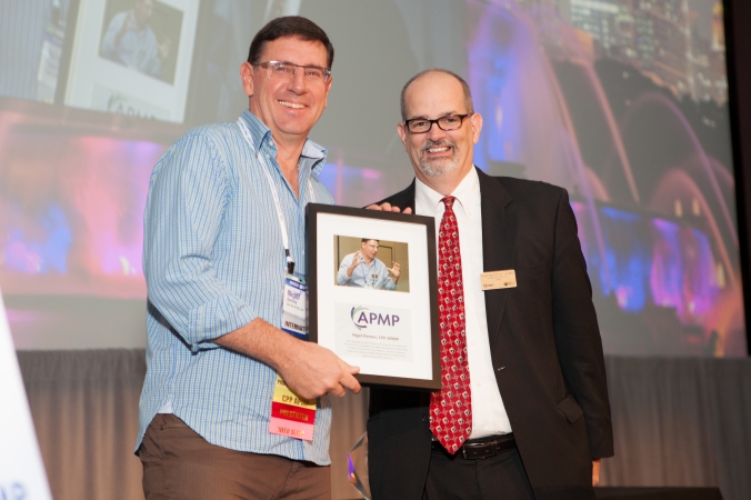 Award ceremony photo at 2014 apmp conference chicago.