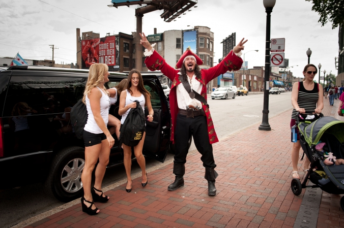 Captain Morgan makes personal appearance at promotional event in Wrigleyville, event photography by fab photo chicago.