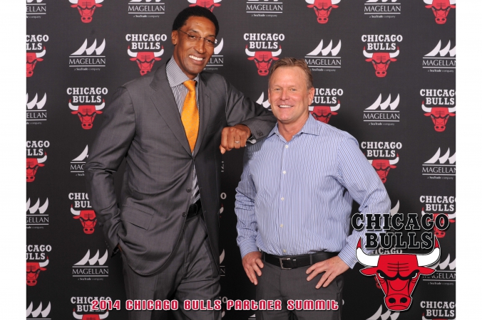 scottie pippen, chicago bulls, step repeat celebrity appearance, 2014 partner summit, 8x10 printed onsite photo souvenir