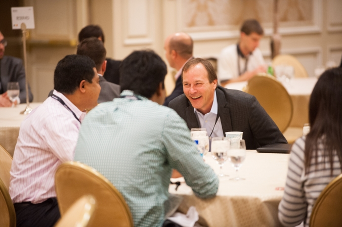 conference begins with conversation over breakfast