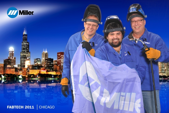 miller welding heroes, green screen photobooth, fabtech tradeshow, mccormick place, chicago