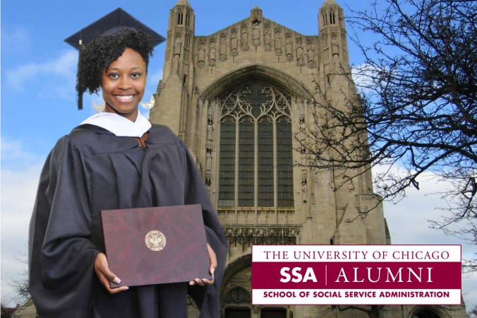 alumni sponsored green screen photography at university of chicago graduation ceremony, photo giveaway printed instantly on location