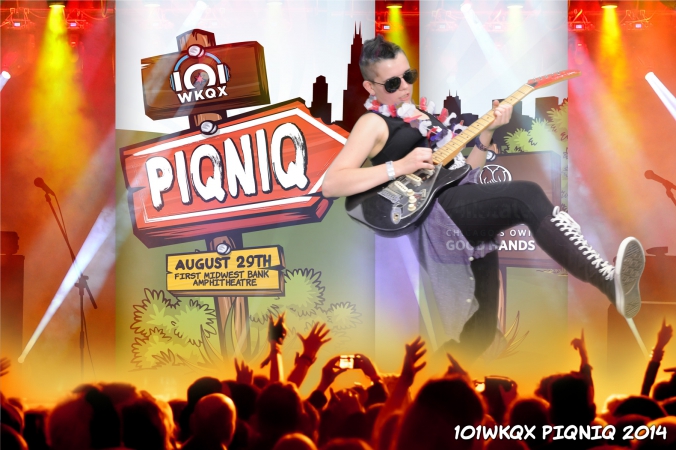 101 wkqx piqniq green screen photo acitivity, live slideshow, share on social media, piqniq, first midwest amphitheater