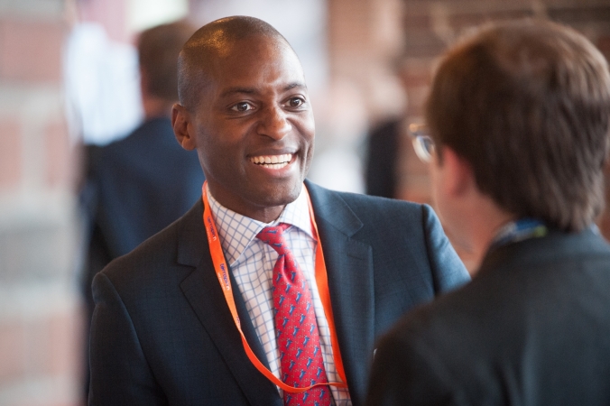 candid photo during lunch break, terrapin conference, navy pier chicago