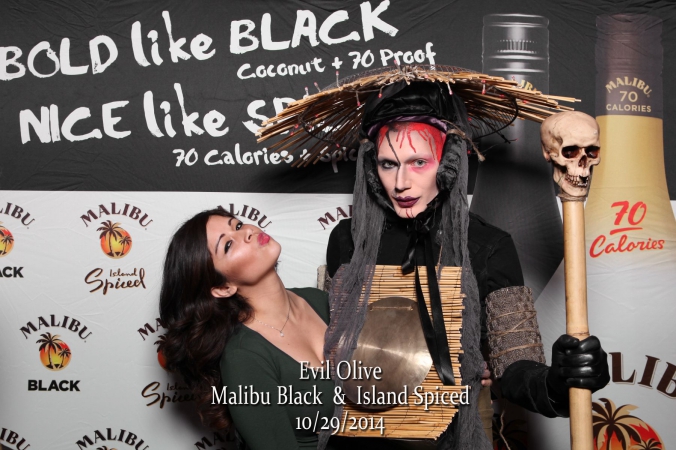corporate event photography for malibu black rum with onsite printing