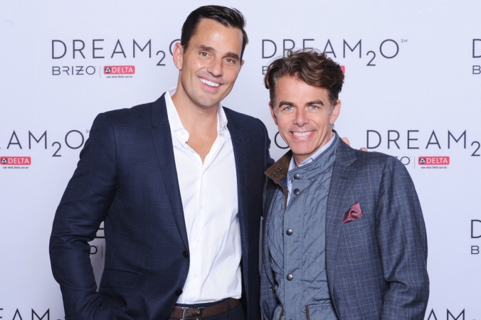 bill rancic poses with guests on dream2o step repeat, 5x7 photo printed onsite