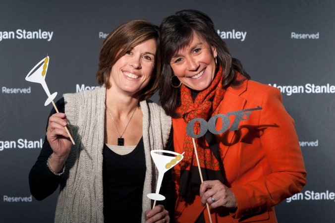 step repeat photography of morgan stanley guests at movie sneak preview James Bond